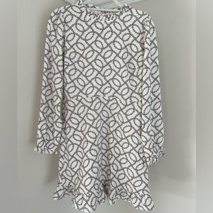 Loft Flower Chain Ruffle Flare Dress. Size 4.